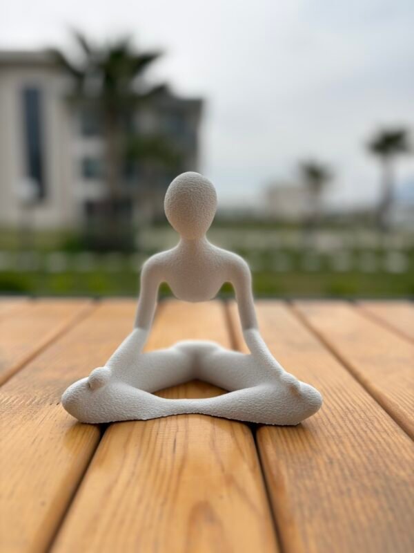Meditasyon Pozlu Soyut Figür Heykel Modern & Minimal Dekoratif Obje - Görsel 5
