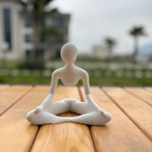 Meditasyon Pozlu Soyut Figür Heykel Modern & Minimal Dekoratif Obje