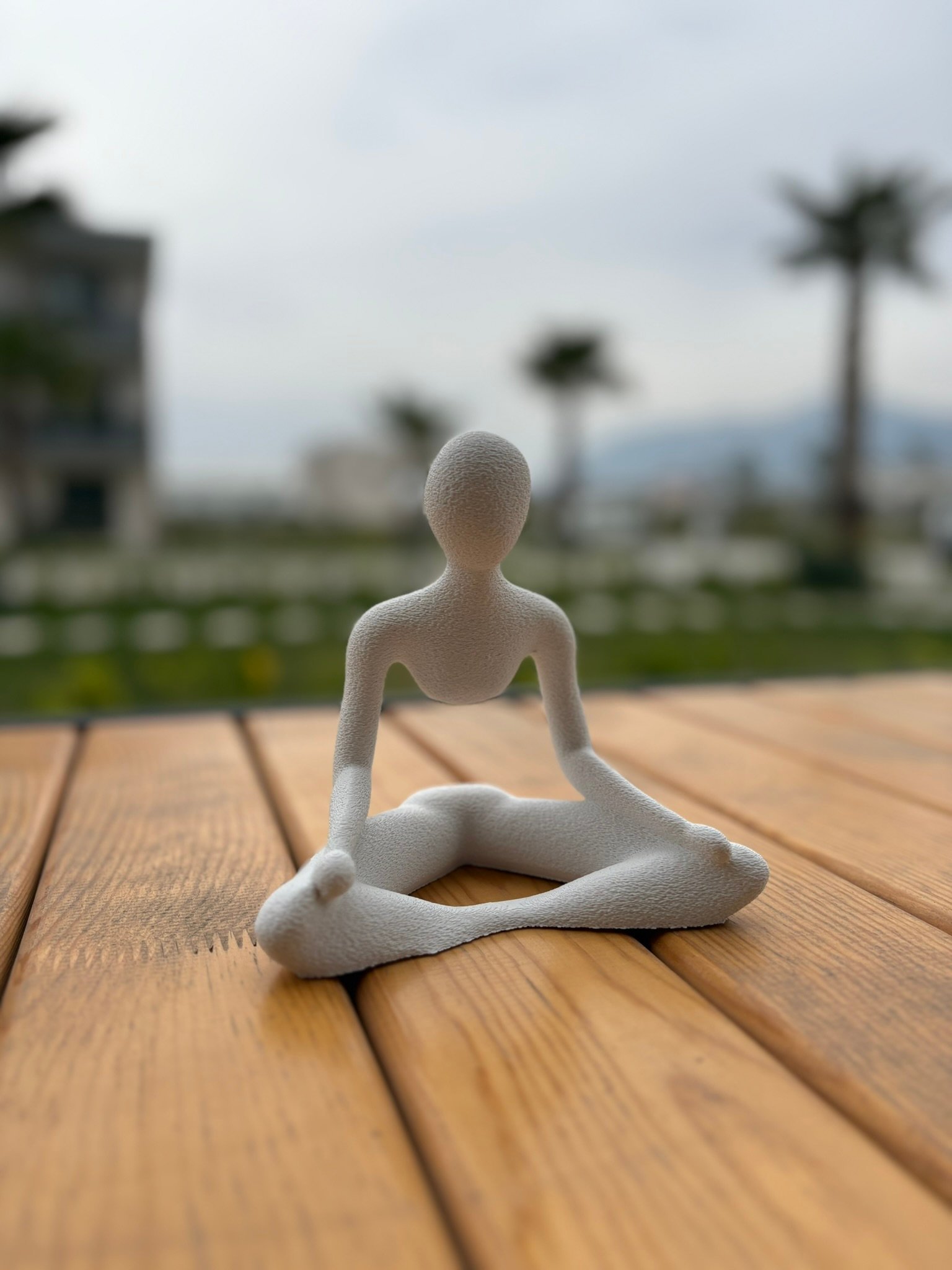 Meditasyon Pozlu Soyut Figür Heykel Modern & Minimal Dekoratif Obje - Görsel 7