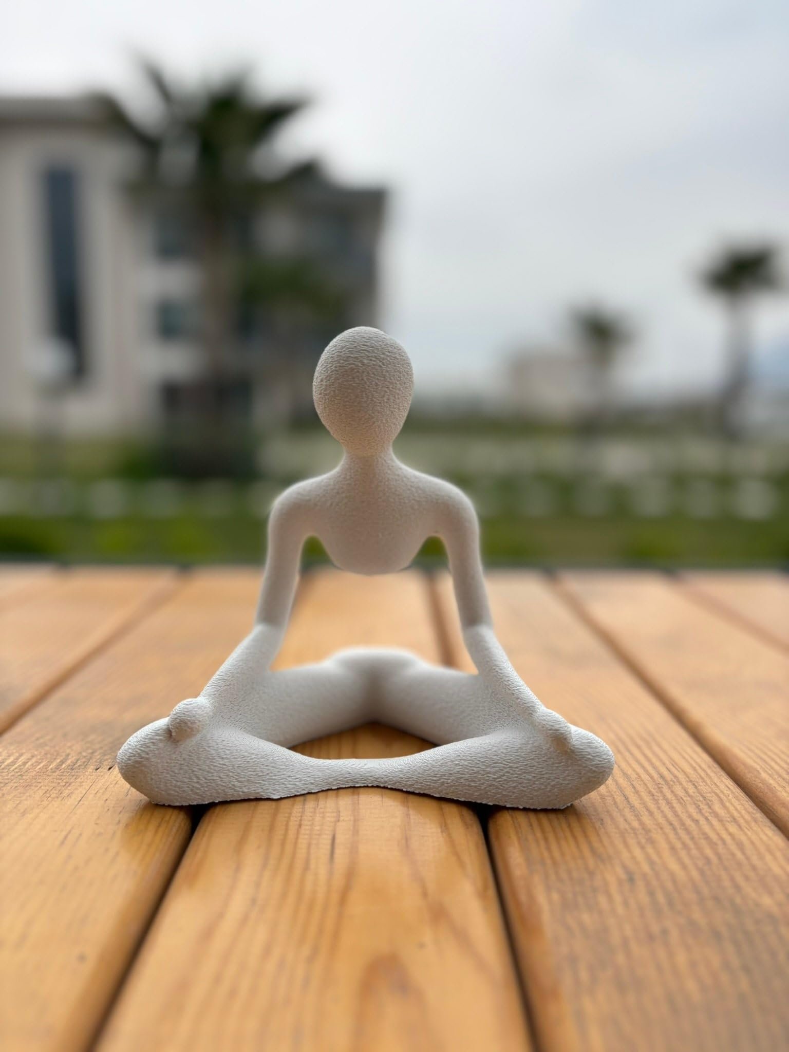 Meditasyon Pozlu Soyut Figür Heykel Modern & Minimal Dekoratif Obje - Görsel 12