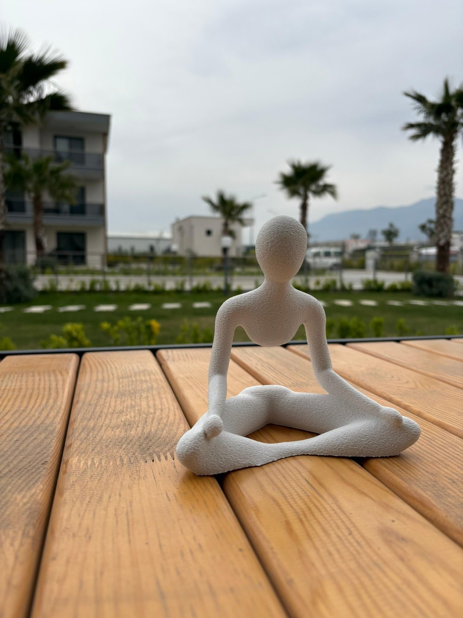Meditasyon Pozlu Soyut Figür Heykel Modern & Minimal Dekoratif Obje - Görsel 14