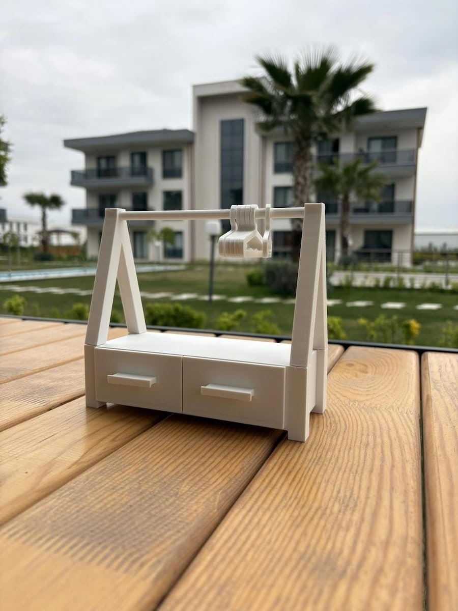 2 Çekmeceli Askılı Takı Standı / Takı Düzenleyici - Görsel 6