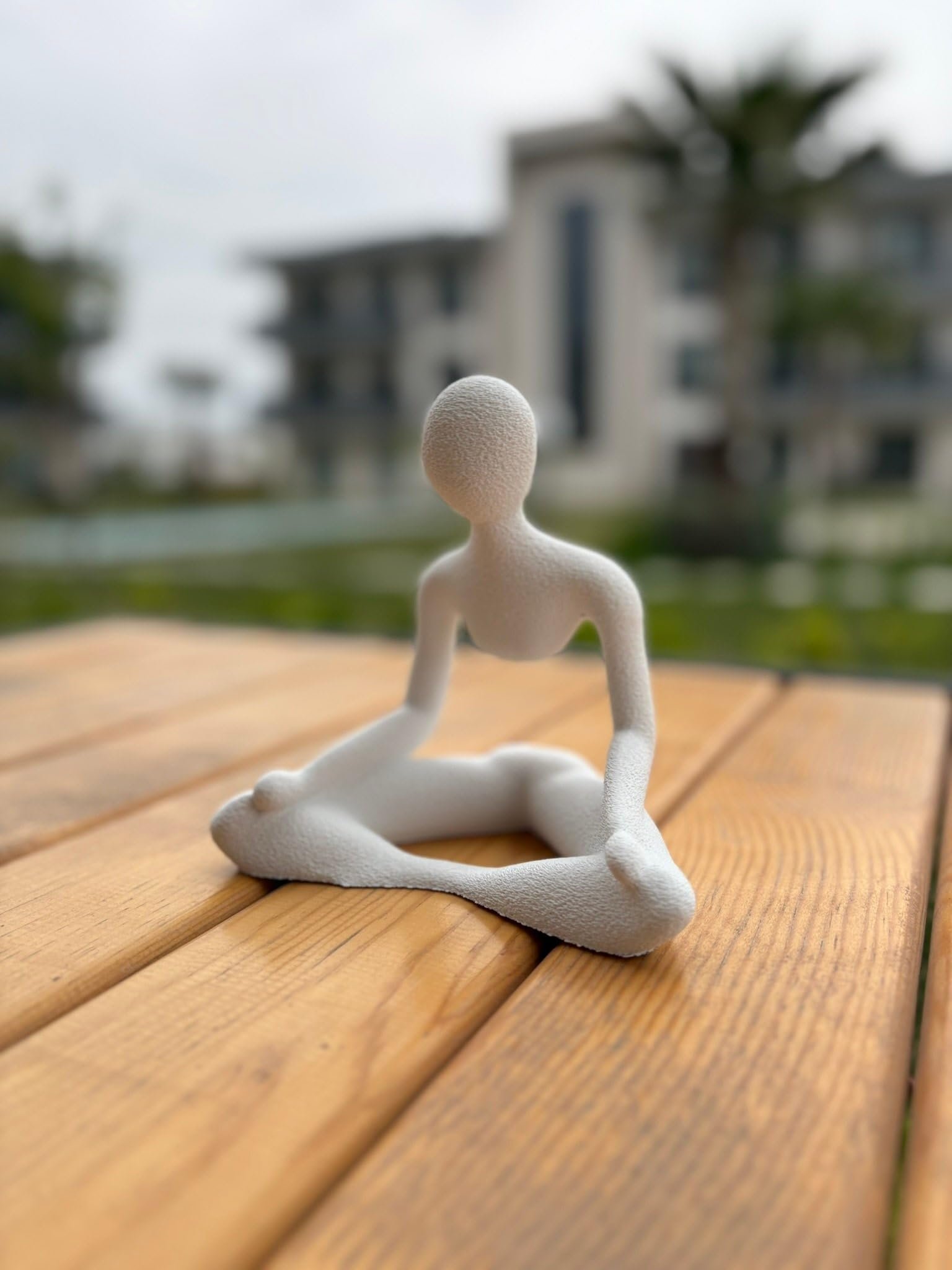 Meditasyon Pozlu Soyut Figür Heykel Modern & Minimal Dekoratif Obje - Görsel 10