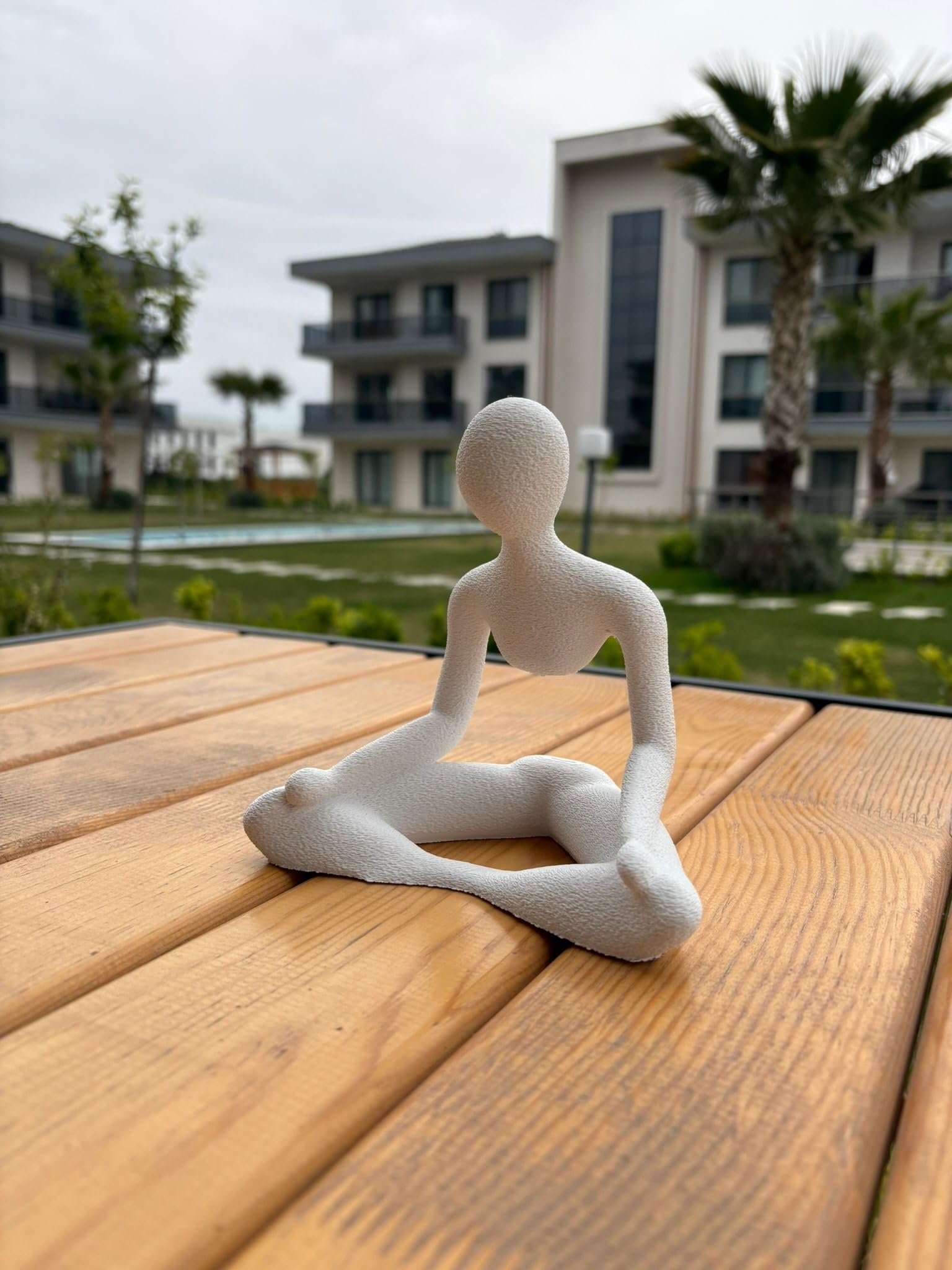 Meditasyon Pozlu Soyut Figür Heykel Modern & Minimal Dekoratif Obje - Görsel 15